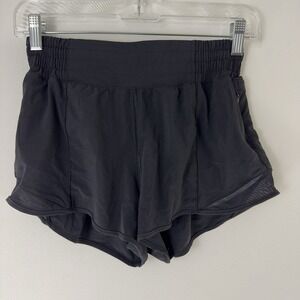 Lululemon‎ Women's Black Running Shorts Size 4 Lightweight Zip Pocket